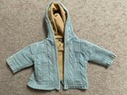 Baby Sweater 6 Month TOUT COMPTE FAIT Sweatshirt Hooded Blue Zipper LINED — photo 4