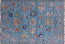 Turkish Oushak Hand-Knotted Wool Rug 6' 4" X 9' 1" - Q14954