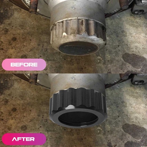 2X Oil Bath Hub Cover Caps with O-Ring For EZ-LOADER Fits 10" 5 LUG Hubs & Drums - Picture 4 of 11