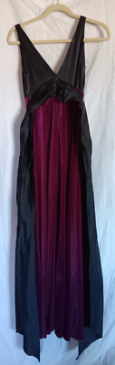 Aidan Mattox Black Burgundy Charmeuse Velvet Bow Maxi Dress Gown Size 0 NWOT | eBay Aidan Mattox Black Burgundy Charmeuse Velvet Bow Maxi Dress Gown Size 0 NWOT | eBay