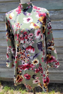 Floral Print Dress Sz. L Hippie 70s Flared Sleeve Retro | eBay Floral Print Dress Sz. L Hippie 70s Flared Sleeve Retro | eBay