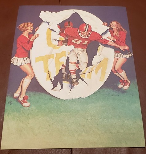 Coke COCA COLA Sports FOOTBALL Program Blanks VINTAGE Original Litho A003 Rare - Picture 2 of 11