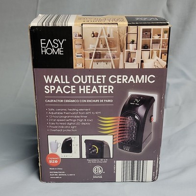 Easy Home Compact Ceramic Wall Outlet Digital Space Heater NOB | eBay