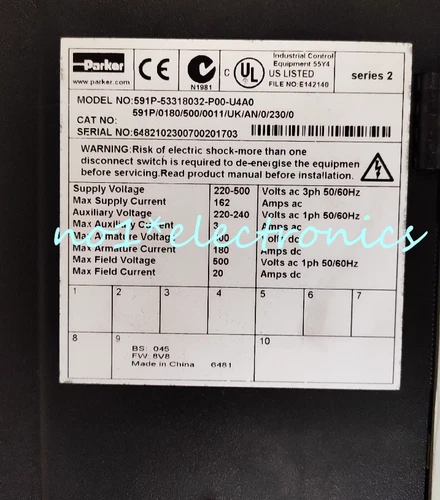 591P-53318032-P41-U4A0 Used DC Governor 591P/180A 591P/0180/500/0011/UK/AN/0/230
