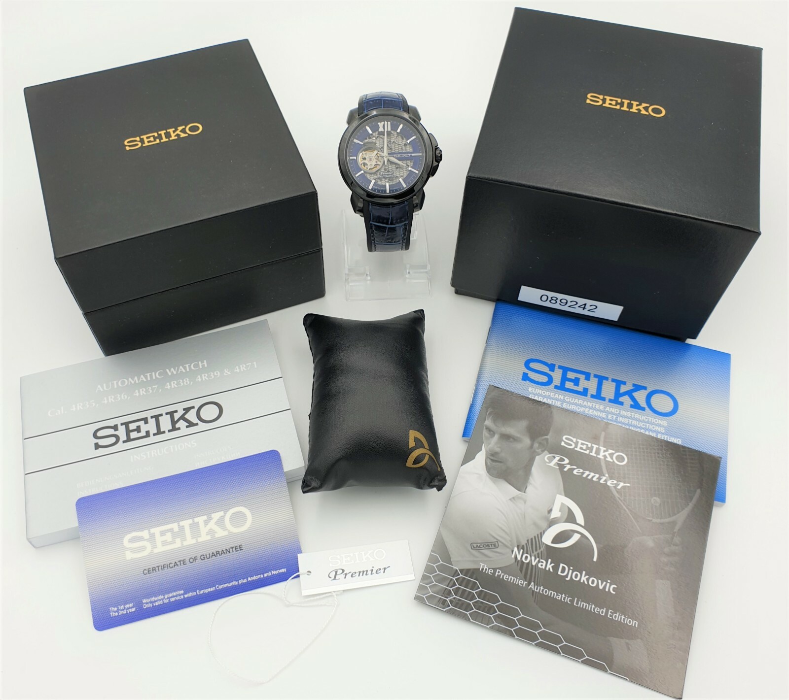 Seiko Premier Automatic Novak Djokovic SSA375J1 Limited Edition | eBay