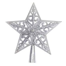 Image of Christmas Tree Star Topper Ornament Twisted Curve Xmas Star Home Party Decor