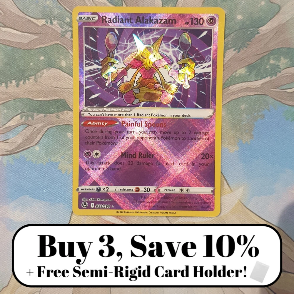 Radiant Alakazam 059/195 Pokemon Holo 2022 Silver Tempest