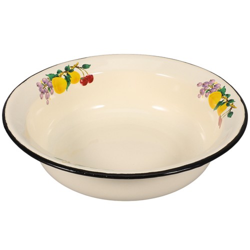4 PCS Enamel Bowl Soup Basin Chinese Food Rimmed Enamelware eBay