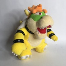 RARE Bowser SUPER MARIO BROS SE601-186 Made in China HTF Plush Nintendo Stuffed