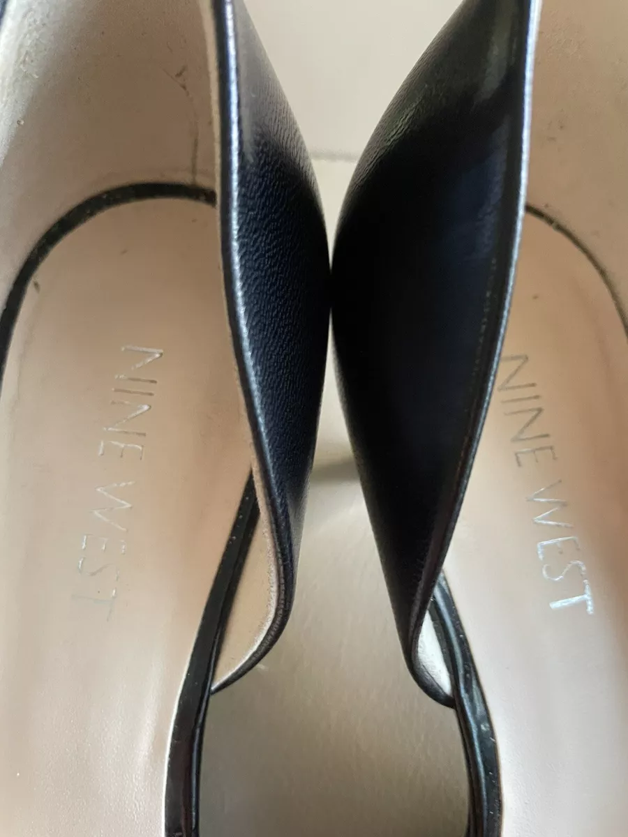 Nine West Womens Shoes 7 M Carao Black LE Pump Heel Closed Toe