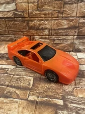 American Plastic Toys 10.5" Orange On Orange Sports Concept  Car