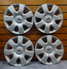 Set of (4) 15" Silver Replacement Hubcaps fit Toyota Camry caps 2002-2004