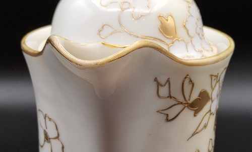 Antigua olla de chocolate pintada a mano Morimura Bros Nippon con diseño dorado - Imagen 13 de 14