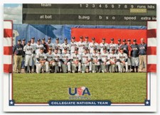 2012 Team USA Collegiate National Team Checklist Panini USA Baseball Rookie