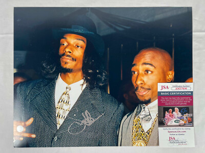 Snoop Dogg Signed Amerikaz Most Wanted 11x14 Photo w Tupac Shakur