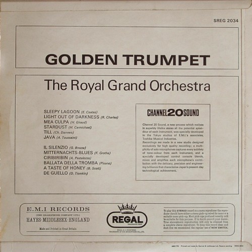 1967 The Royal Grand Orchestra – Golden Trumpet Vinyl LP 黑膠唱片 Jazz Classical - Picture 2 of 4