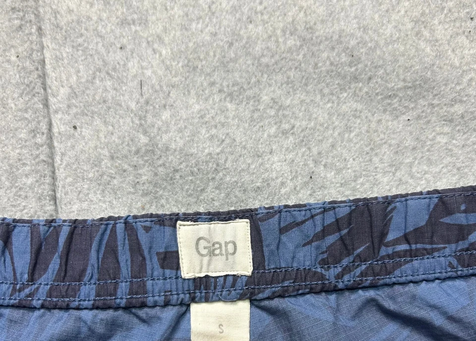 Gap Shorts Mens Small Hiker Blue Floral Hawaiian 11" Belted Ripstop Casual - Image 3 of 4