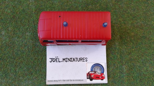 PEUGEOT J9 VITRE SAPEURS POMPIERS " 18 " 1/50 SOLIDO voiture miniature collecti - Picture 5 of 8