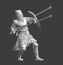 Northern Crusades Miniatures Medieval Danish Crusader Foot Knight 3D 28mm 54mm 