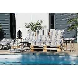 Dossier Pour Canapé Palette – Accessoire Blanc 110 Cm En Fer – Pour Meubles De Jardin, Terrasse, Patio – Renfort Durable Et Robuste