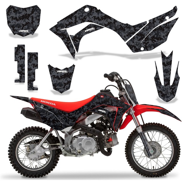 MX Graphics kit Decal for Honda CRF110F 20192020 Digicamo Black eBay