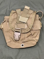 USMC 1 QT MOLLE Coyote Brown Canteen Cover Carrier Pouch 8465-01-532-2303 Used