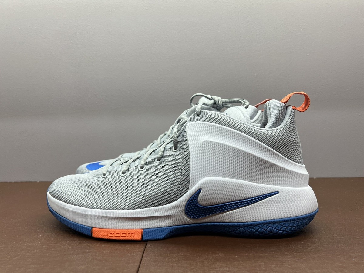 Nike LeBron Zoom Witness Wolf Grey/Star Blue-Blue White Mens 13 | eBay