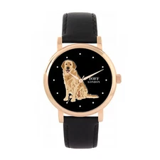 Toff London TLWS-21940 Ladies Beige Golden Retriever Dog Watch