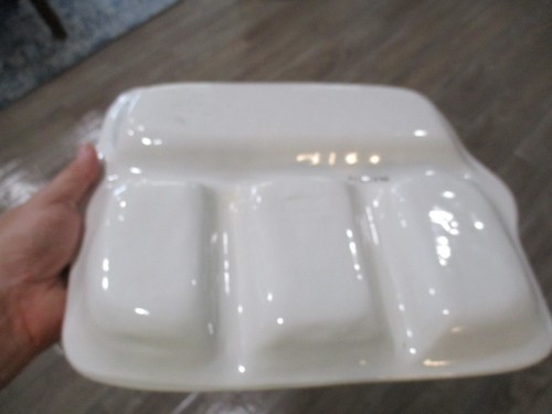 MCM Serving tray white porcelain basket weave pattern Made in Italy 14.25x11' - Picture 13 of 17