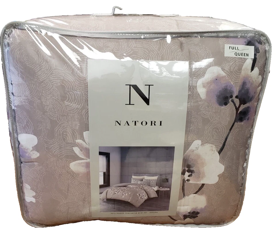 N Natori Sakura Blossom Cotton Sateen Floral 3PC. Full/Queen Comforter Set Multi - Image 3 of 4