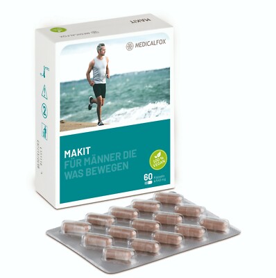 MAKIT Kapseln von MEDICALFOX   Männerkraft & Energie mit Maca & Zink
