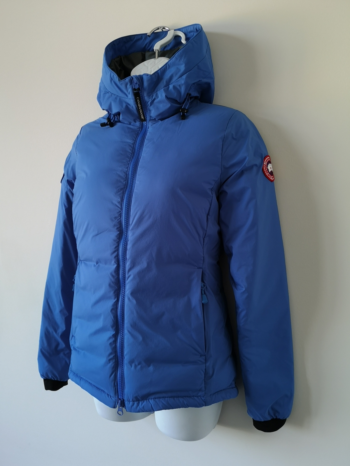 NWT AUTH CANADA GOOSE PBI Blue Camp Down Hoody Jacket Matte Finish Women's  XS | eBay