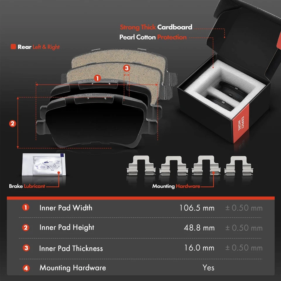 6x Rotor de freno trasero perforado y pastillas de freno de cerámica para Volvo S60 11-18 S80 V60 V70 Foto 3 de 4