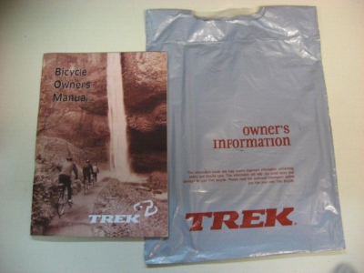 trek bicycle repair manual ORIGINAL Trek Bicycle Owners Manual 1998 Excellent Condition with Trek info  bag