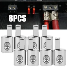 8Pcs Car Audio Power/Ground 1/0 Gauge to 4 Gauge Amp Input Reducers Wire Reducer