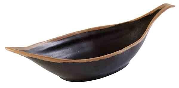 Schale Speisenschale Servierschale Melamin Steingutoptik Schwarz 305 X 100 X 75-image