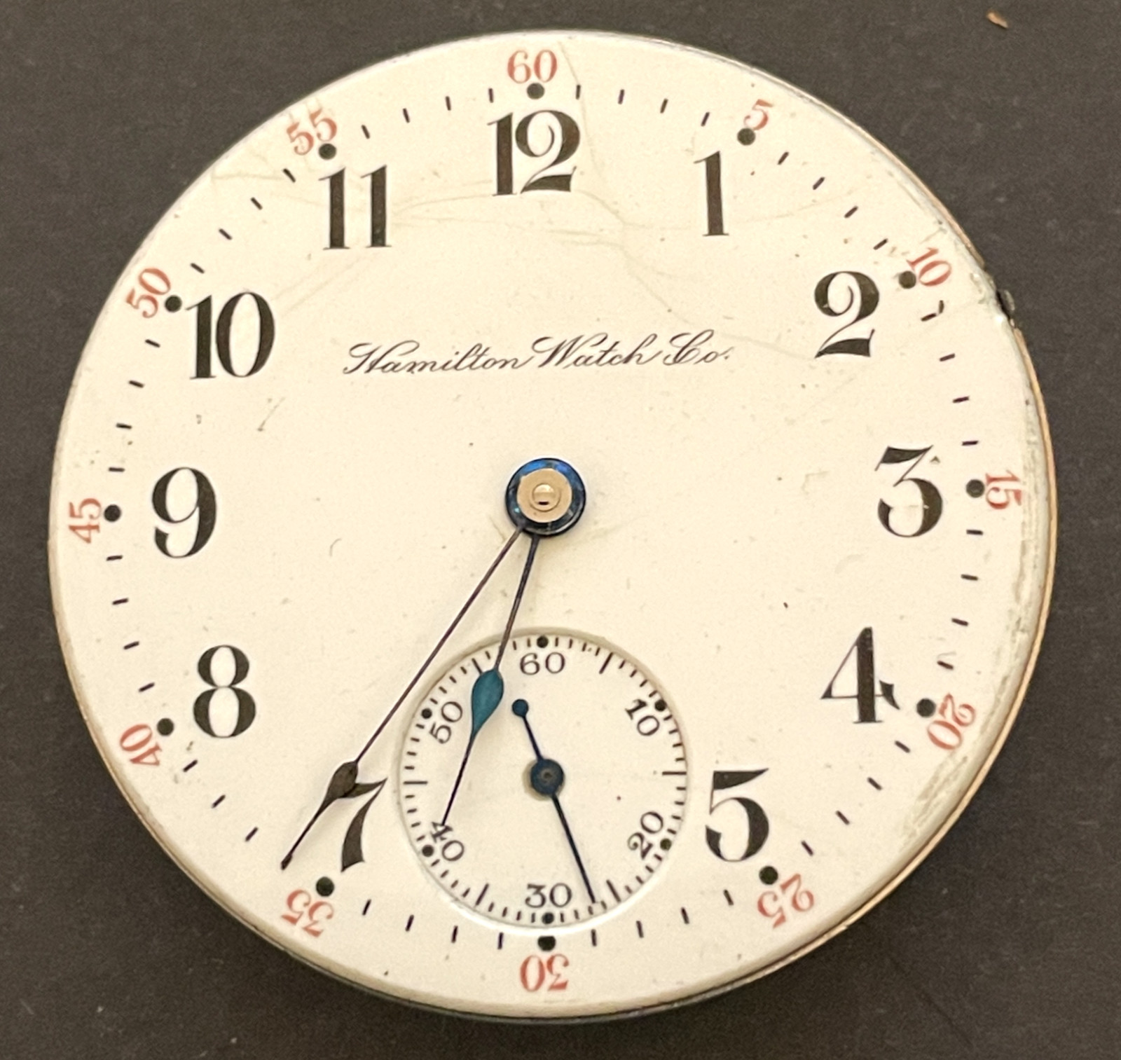 Antique 1904 Hamilton Grade 927 Pocket Watch Movement Parts/Repair 18s 17j USA