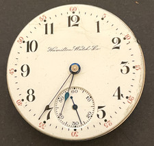 Antique 1904 Hamilton Grade 927 Pocket Watch Movement Parts/Repair 18s 17j USA