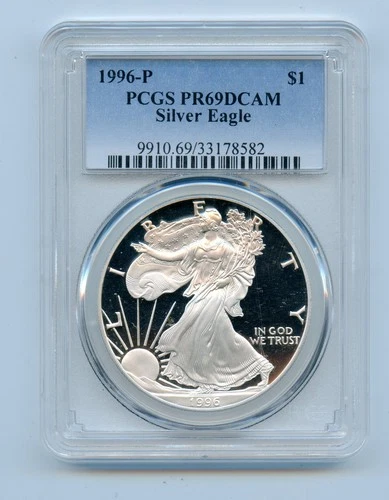 1996-P Proof American Silver Eagle 1 OZ PCGS PR69 DCAM