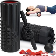 5 in 1 High Density Foam Roller Set Muscle Recovery  Stretching W/ Storage Bag