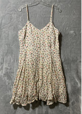 GAP Floral Cami Dress Large Sleeveless Smocked Mini Y2K Babydoll Whimsy Sundress