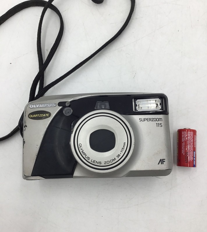 Vintage Olympus Superzoom 115 Quartzdate 35mm Film Camera 38-115mm Zoom Tested