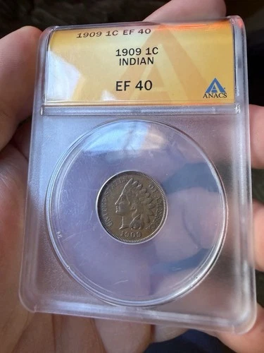 1909 Indian Head Penny ANACS graded XF40