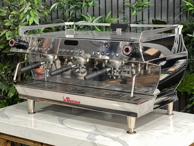 LA MARZOCCO GB5 S ABR 3 GROUP ESPRESSO COFFEE MACHINE STAINLESS WITH SCALES
