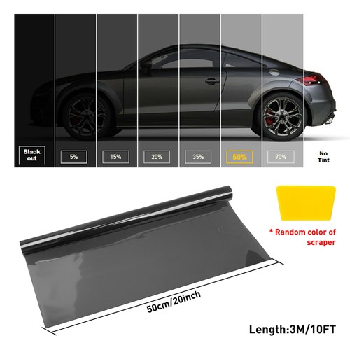 Uncut Roll Window Tint Film 50% VLT 20" x 10'ft Feet Car Home Office Glass Black - Picture 6 of 11