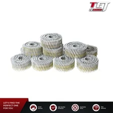 1-1/2” x .092” 15 Degree Siding Nails Collated Wire Coil Full Round Head 3600Pcs