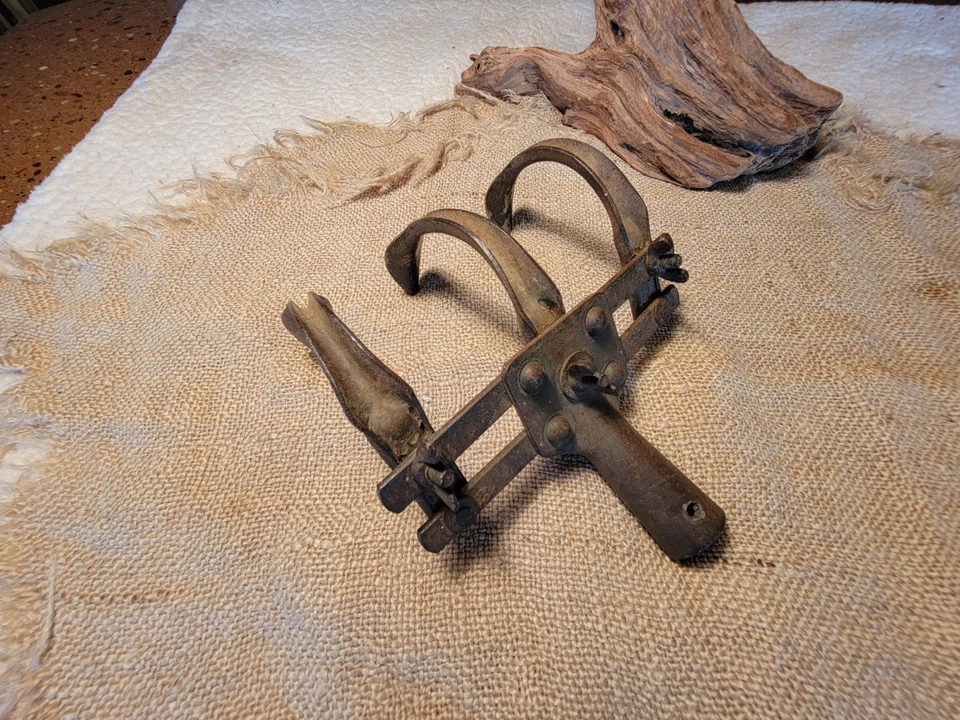 Винтажный садовый культиватор РЕГУЛИРУЕМЫЙ металлический 3 зубца инструмент примитив - Изображение 4 из 4