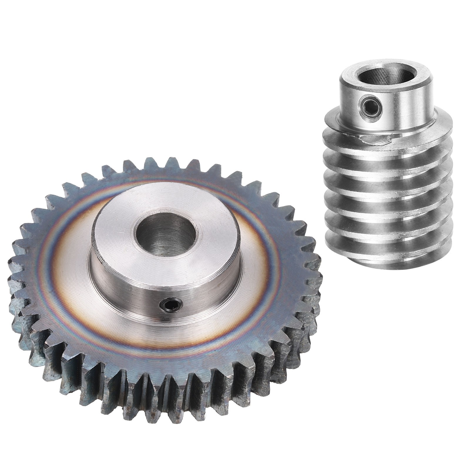 Worm Gear Set 1.5 Module 40:1 Reduction Rate Gear 12mm ID 63mm OD Rod 12mm Bore