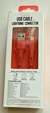 New In Box RED 6ft Anker MFi USB-A to Lightning Nylon Braided Charge Sync Cable