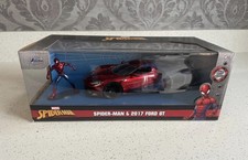 Marvel Spider-Man & 2017 Ford GT 1:24 Die Cast Vehicle Collectible Figure Car
